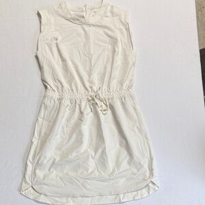 Calia Med Ivory Sleeveless Elastic Drawstring Lightweight Athletic Dress